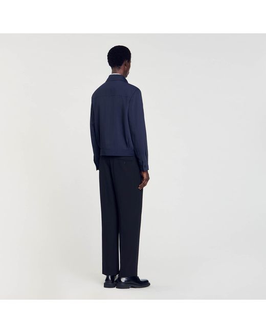 Sandro Blue Zip-Up Jacket for men