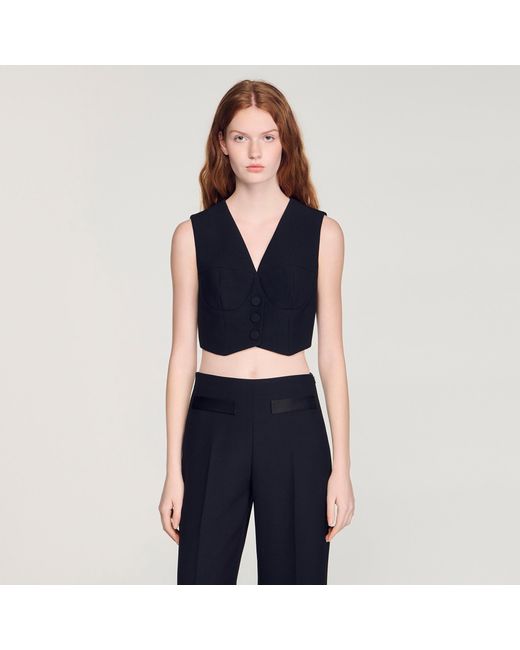 Sandro Blue Cropped Jacket