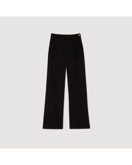 Sandro Blue Straight-Leg Trousers