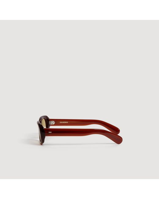 Sandro Brown Rectangular Sunglasses for men