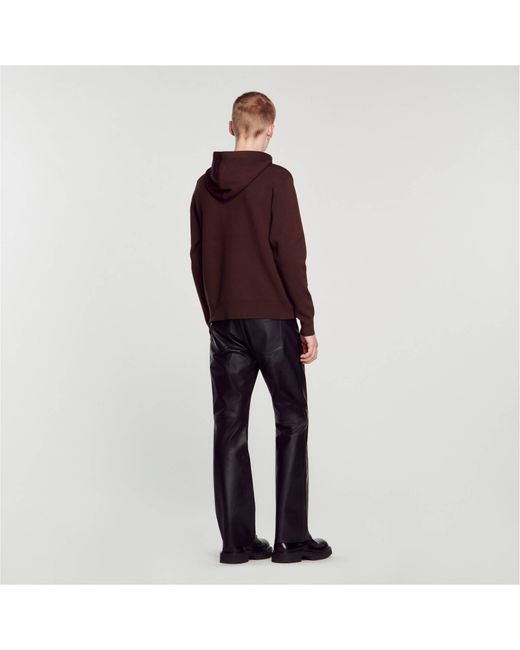 Sandro Red Knit Hoodie for men