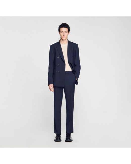 Sandro Blue Suit Trousers for men