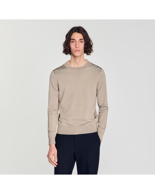 Sandro Blue Fine Knit Sweater for men