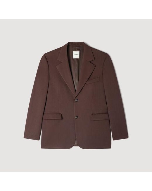 Sandro Multicolor Oversized Wool Jacket for men