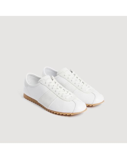 Sandro White Leather Running Trainers for men