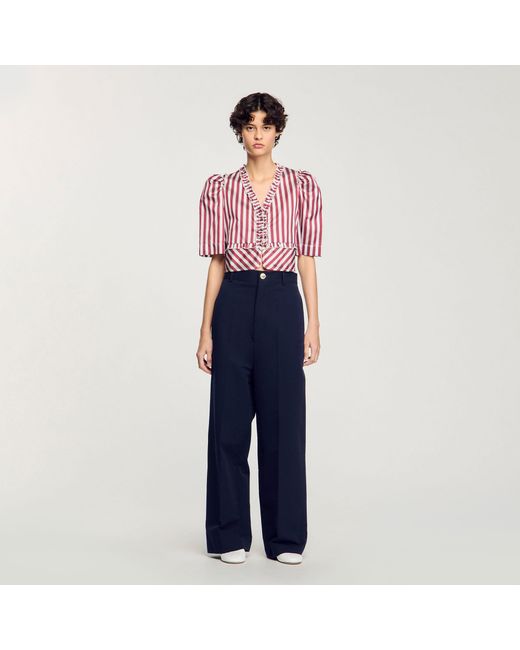 Pantalon de costume Sandro en coloris Blue