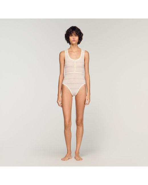 Sandro Natural Knit Bodysuit