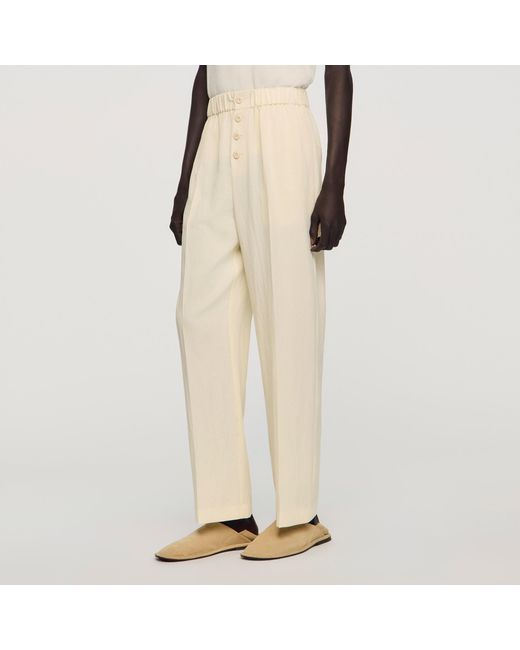 Sandro Natural Flowing Elasticated Trousers for men