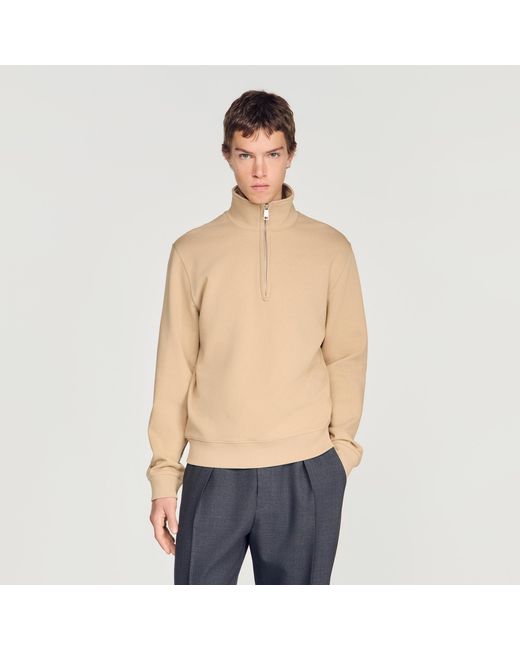 Sandro Blue Cotton Sweatshirt for men