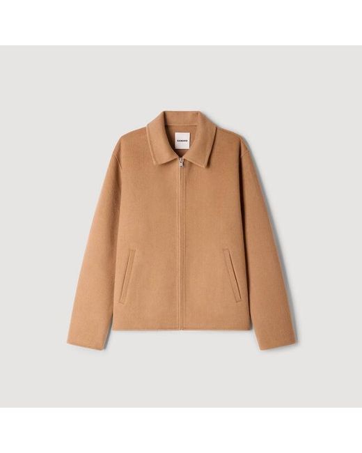 Sandro Blue Double-Faced Wool Jacket for men