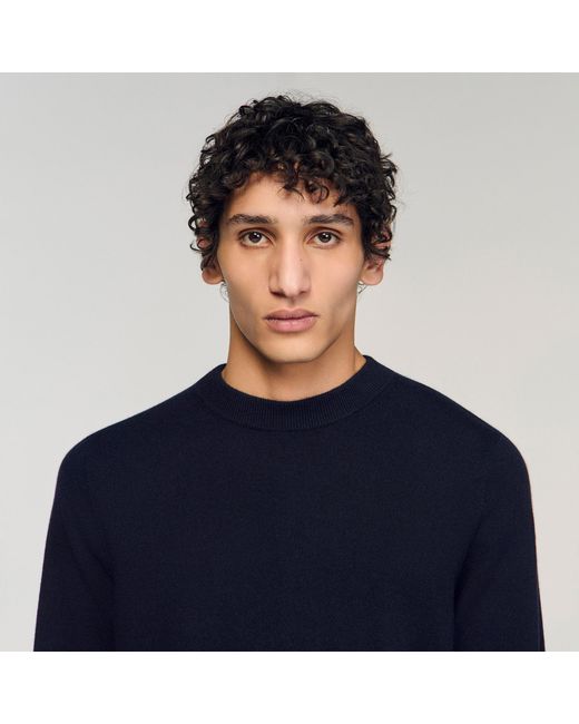 Sandro Blue Cashmere Sweater for men