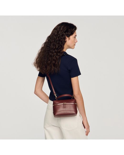 Sandro Red Tangolino Plain Leather Bag