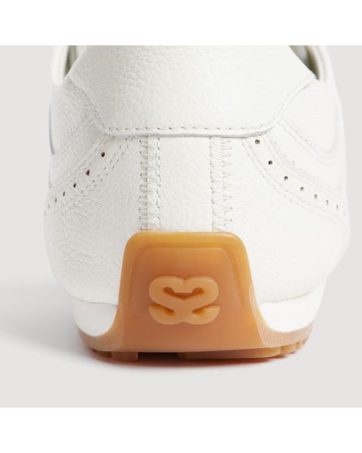 Sandro White Light Wave Leather Trainers