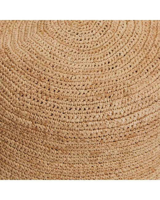 Sandro Natural Crochet Raffia Bucket Hat for men