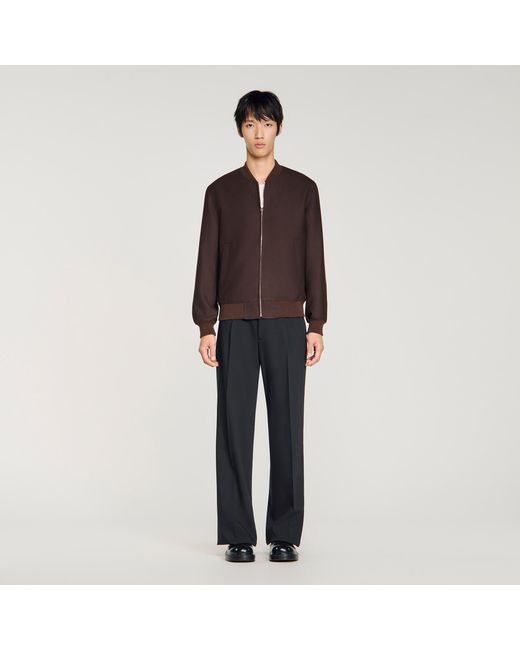 Sandro Black Zip-Up Jacket for men