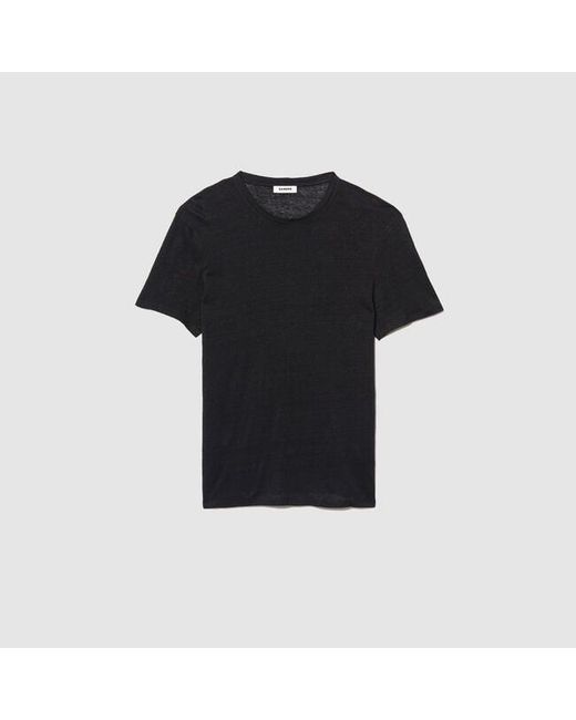 Sandro Blue Certified Linen T-Shirt for men
