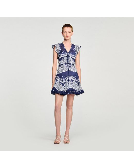 princess polly baby blue dress Daria Mini Bandana Dress