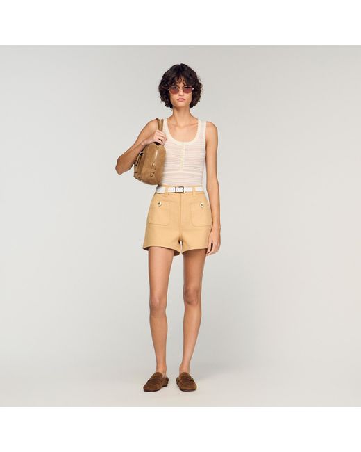 Sandro Natural Denim Shorts
