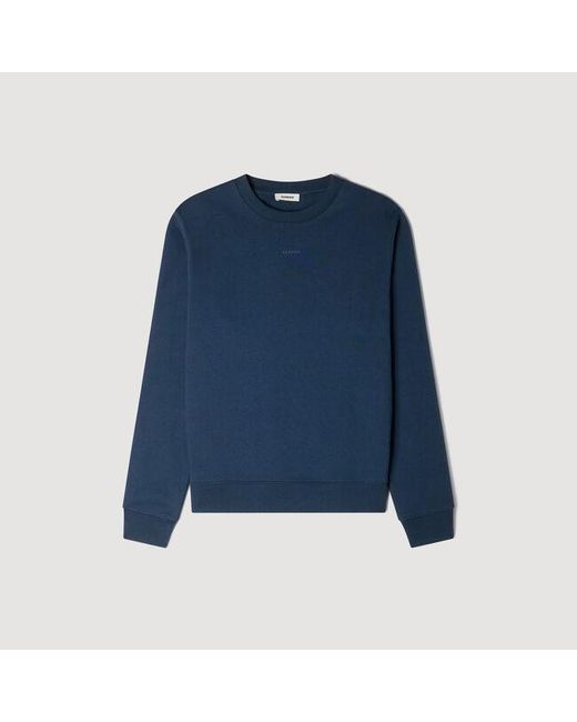 Sandro Blue Logo Sweatshirt for men