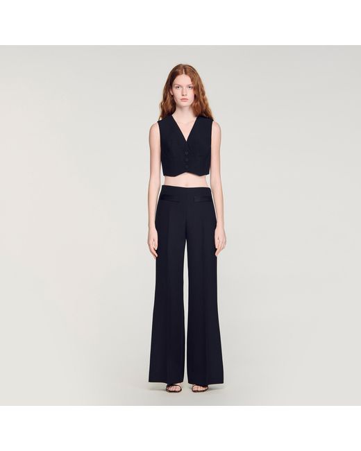 Sandro Blue Cropped Jacket