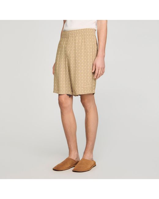Sandro Natural Link Print Floaty Shorts for men