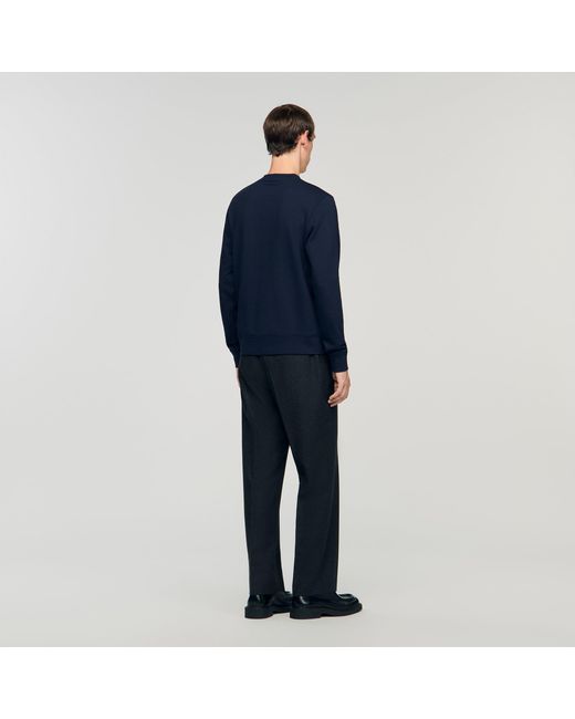 Sandro Blue Heart Patch Sweatshirt for men