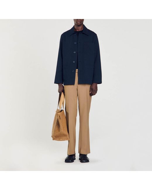 Sandro Blue Worker Jacket for men