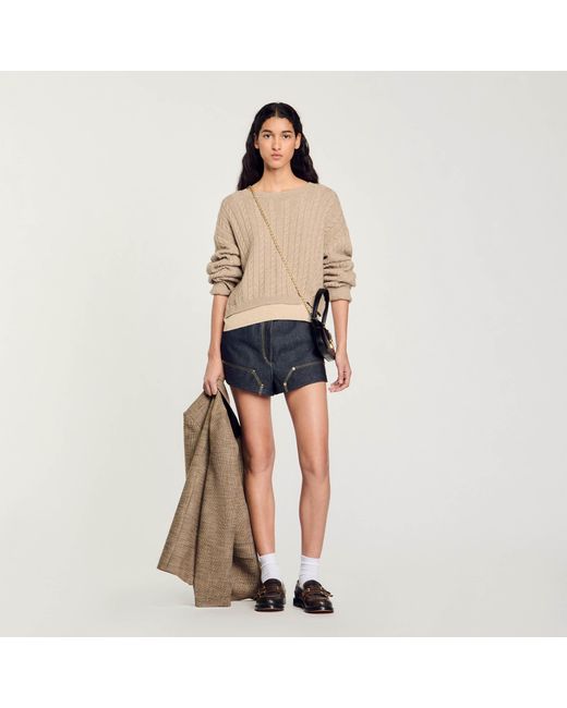 Sandro Natural Wool And Cashmere Jumper