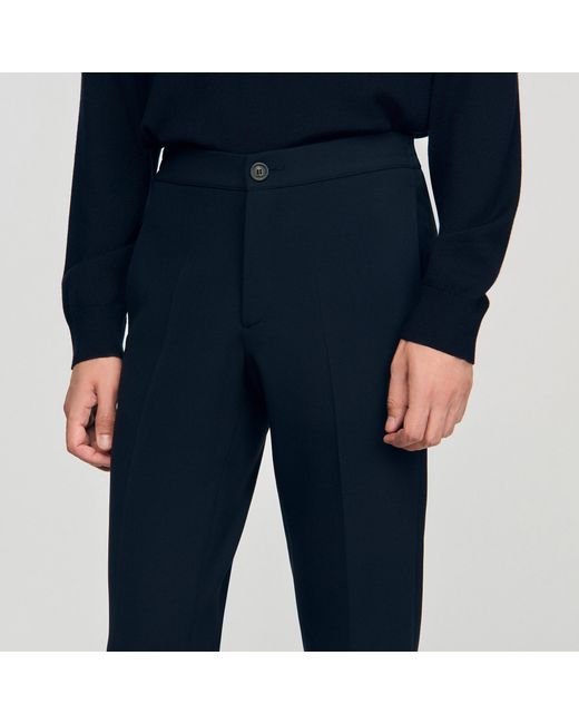 Sandro Blue Jersey Trousers for men