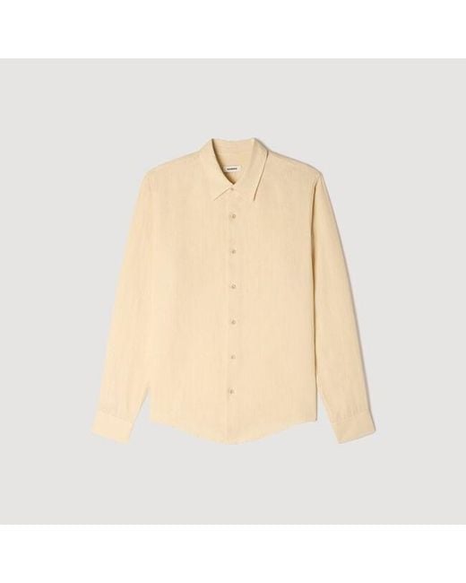 Sandro White Linen Shirt for men