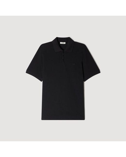Sandro Blue Logo Polo Shirt for men