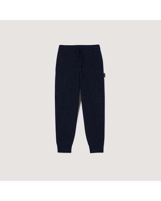 Sandro Blue Knit Jogging Bottoms for men