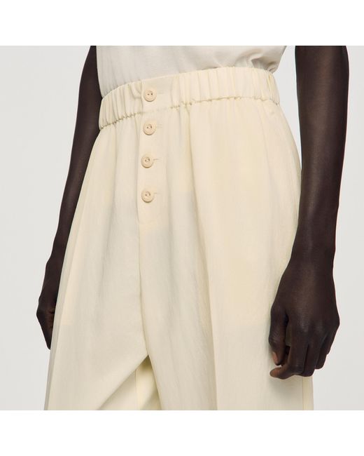 Pantalon fluide élastiqué Sandro pour homme en coloris Natural