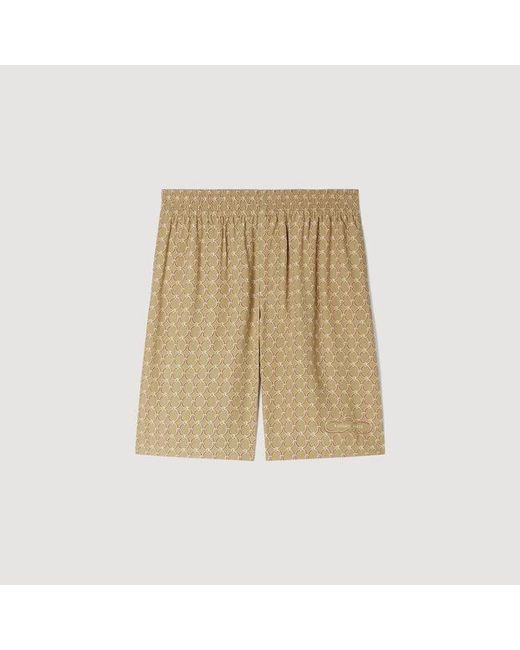 Sandro Natural Link Print Floaty Shorts for men
