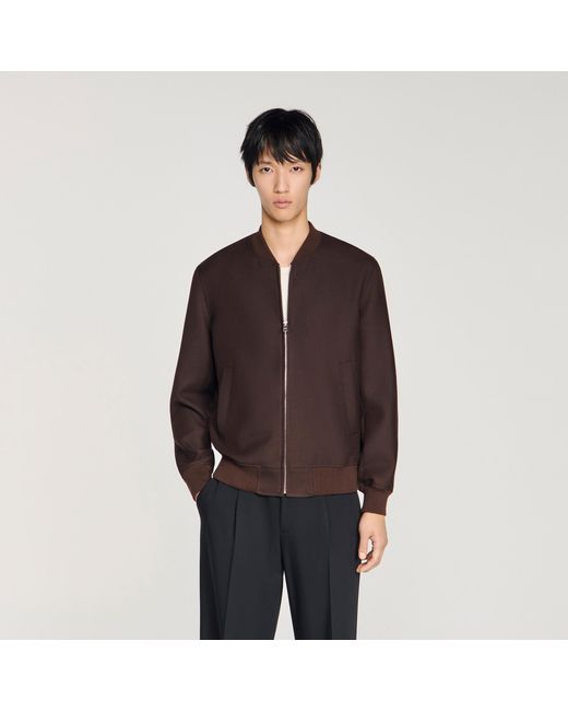 Sandro Black Zip-Up Jacket for men