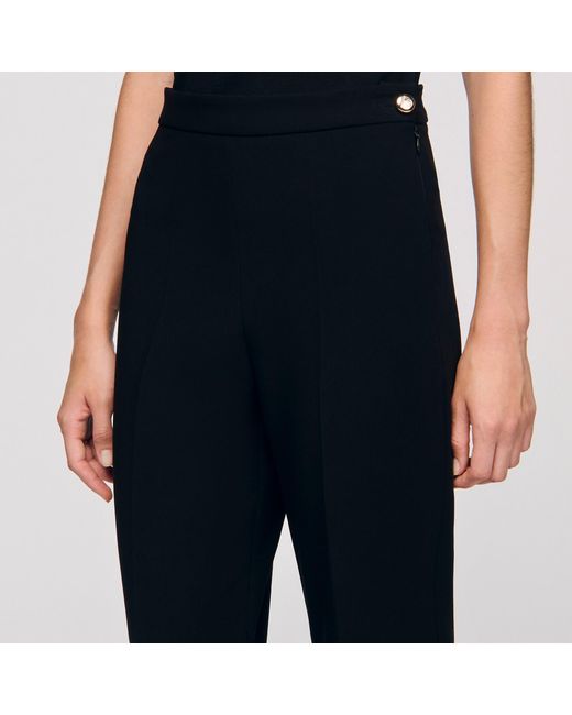 Sandro Blue Straight-Leg Trousers