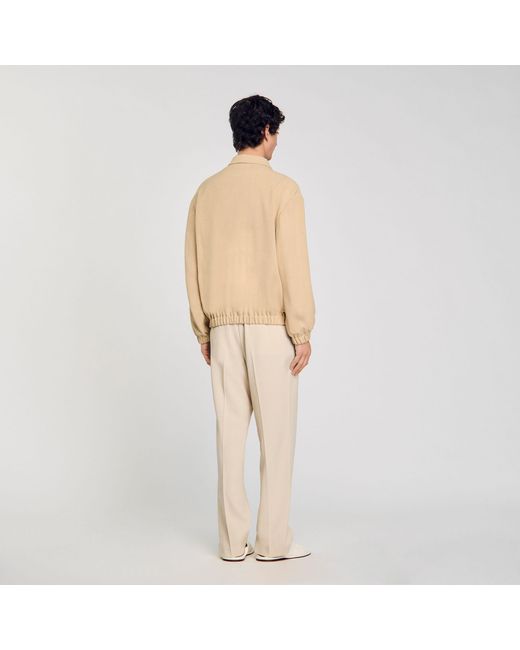 Sandro Natural Zip-Up Jacket for men
