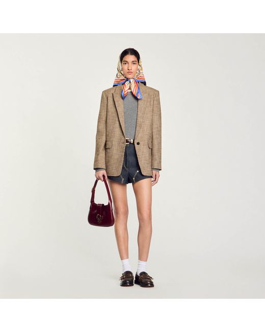 Sandro Brown Suit Jacket