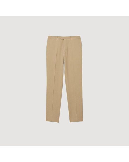 Sandro Natural Wool Suit Trousers for men