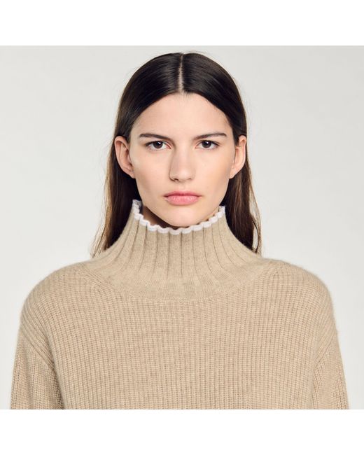 Sandro Natural Turtleneck Jumper