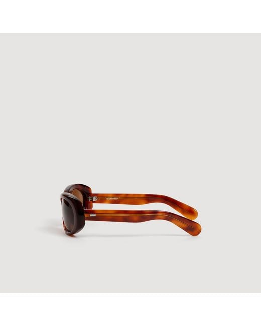 Sandro Brown Oversized Sunglasses for men