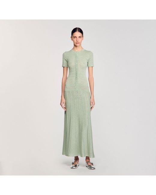 strapless open back dress Green Ribbed Midi Dress main image 1