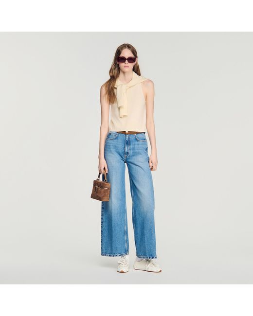 Sandro Blue Sleeveless Jumper