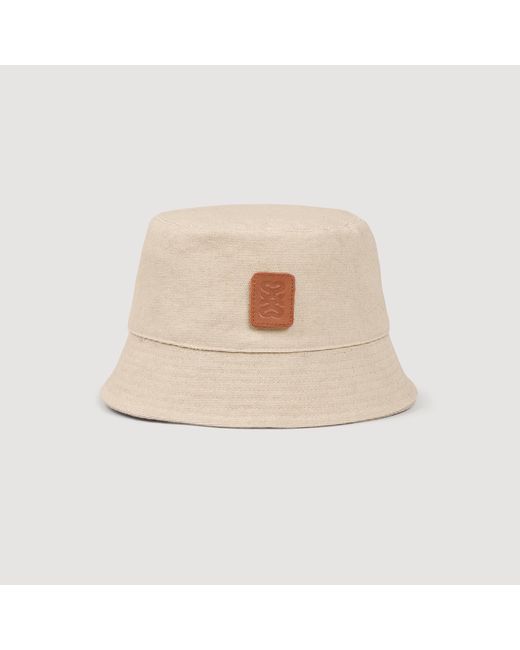Sandro Natural Canvas Bucket Hat
