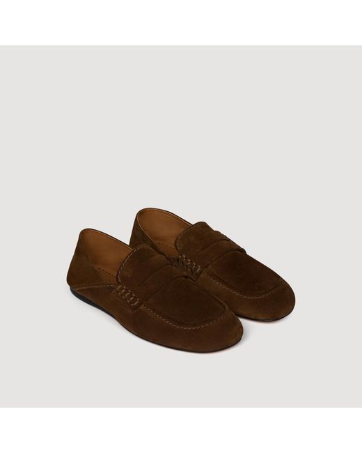 Sandro Brown Suede Loafers