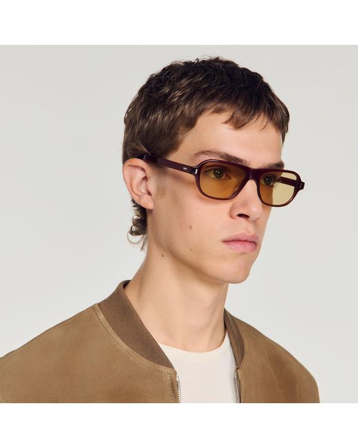 Sandro Brown Acetate Sunglasses for men