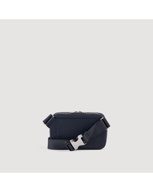 Sandro Blue Small Grained Leather Bag for men