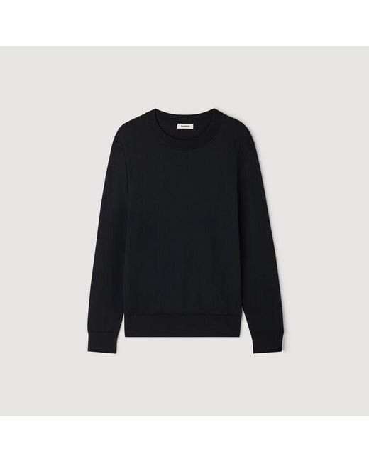 Sandro Blue Fine Knit Jumper for men