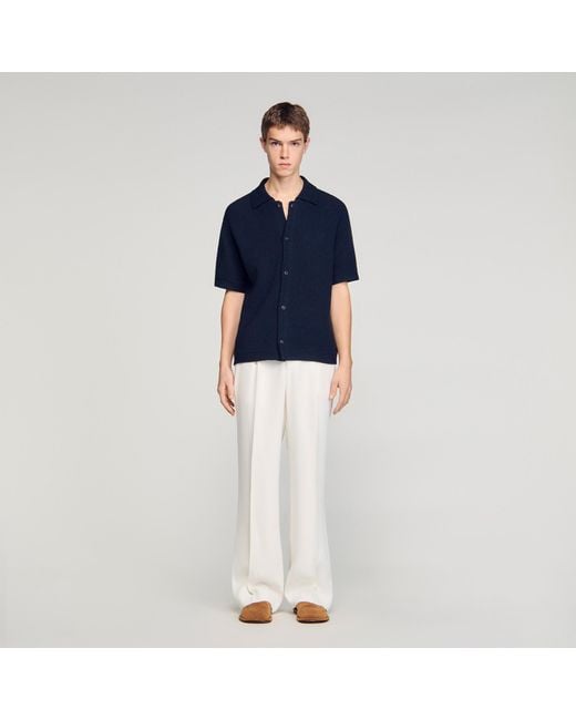 Sandro Blue Jute Shirt for men
