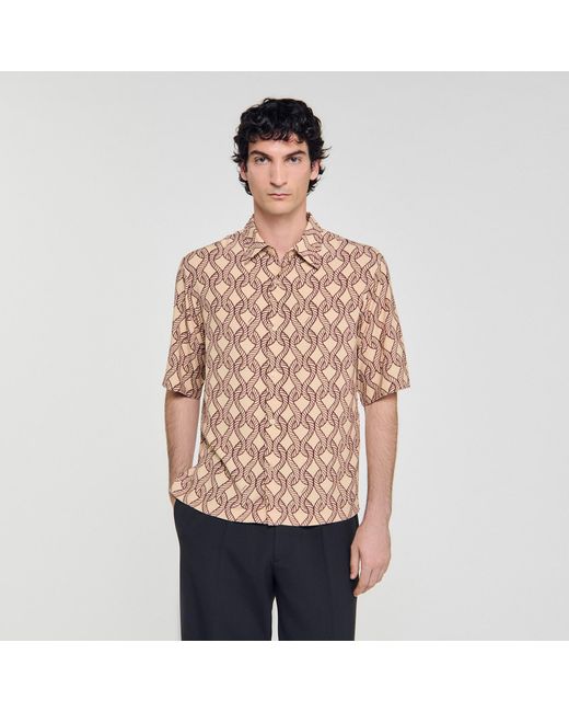 Chemise fluide imprimé corde Sandro pour homme en coloris Brown